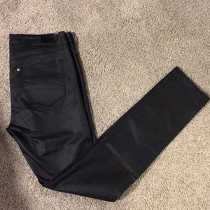 Black coated skinny jeans
